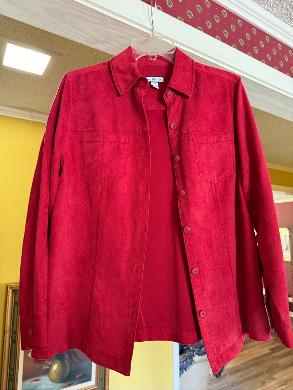 Croft & Barrow Red Button-Front Jacket size PM